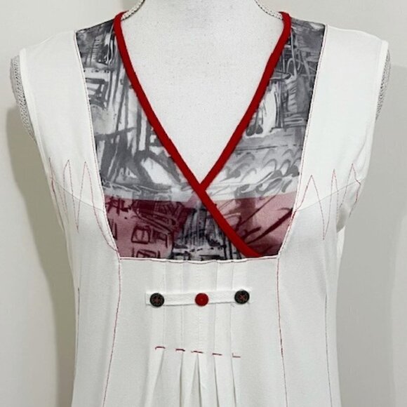 Dolcezza Michael Phillips Ltd White Sleeveless Dress - Picture 2 of 5